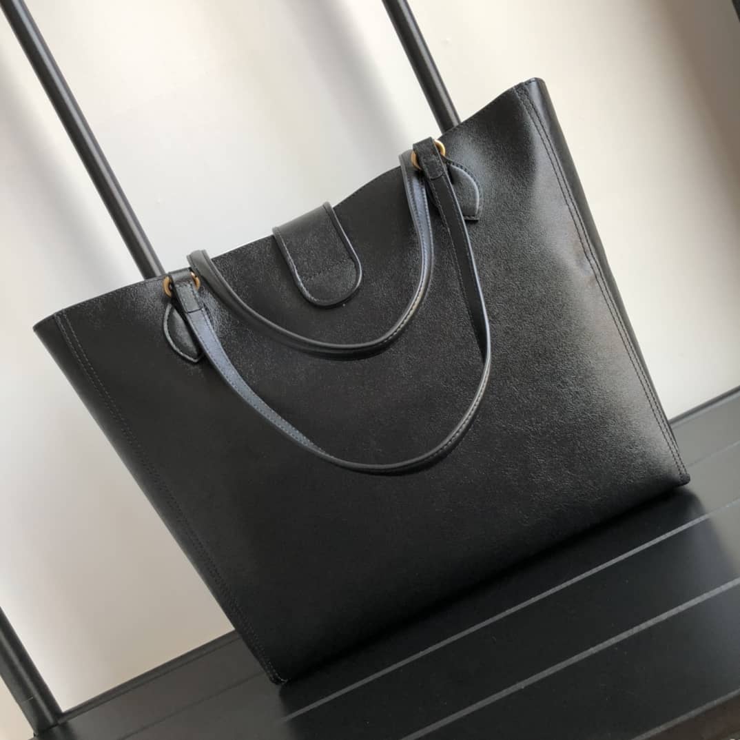 Gucci Medium With Double G Tote Black Replica 649577 - DEEPREPS