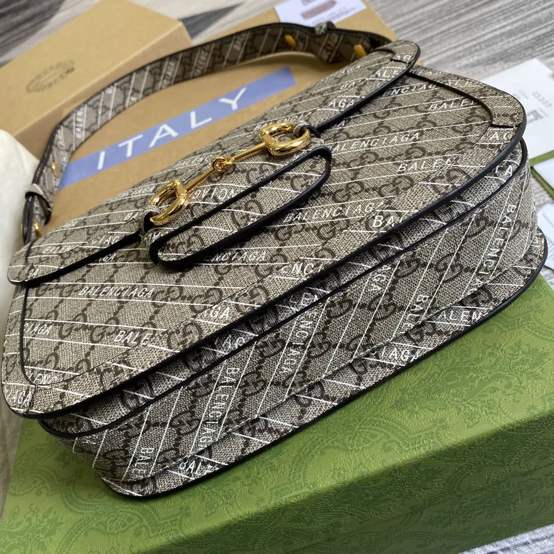 Gucci 1955 Horsebit Supreme Shoulder Bag Replica 602204 - DEEPREPS