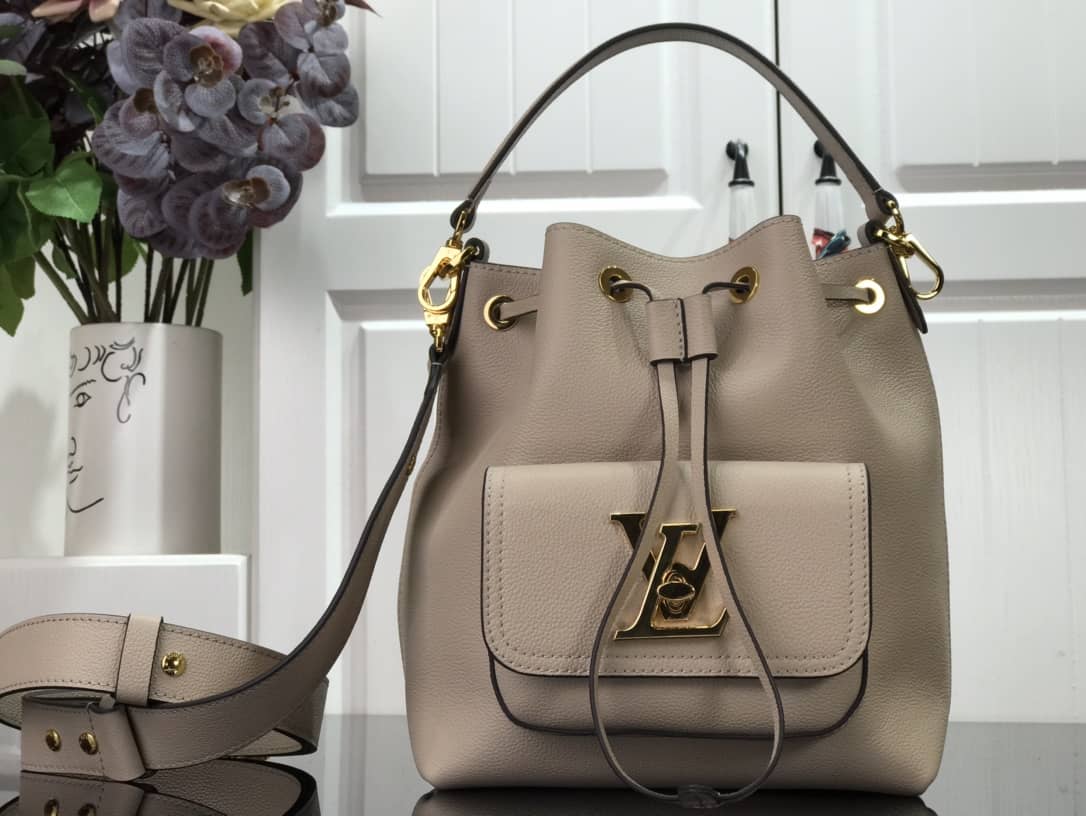 Louis Vuitton Lockme Replica Bucket Bag Gray M57688 - DEEPREPS