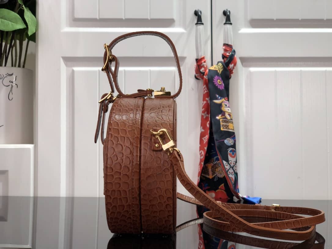 Louis Vuitton Petite Boite Chapeau Crocodilien Brillant Replica Bag Yellow N93597 - DEEPREPS