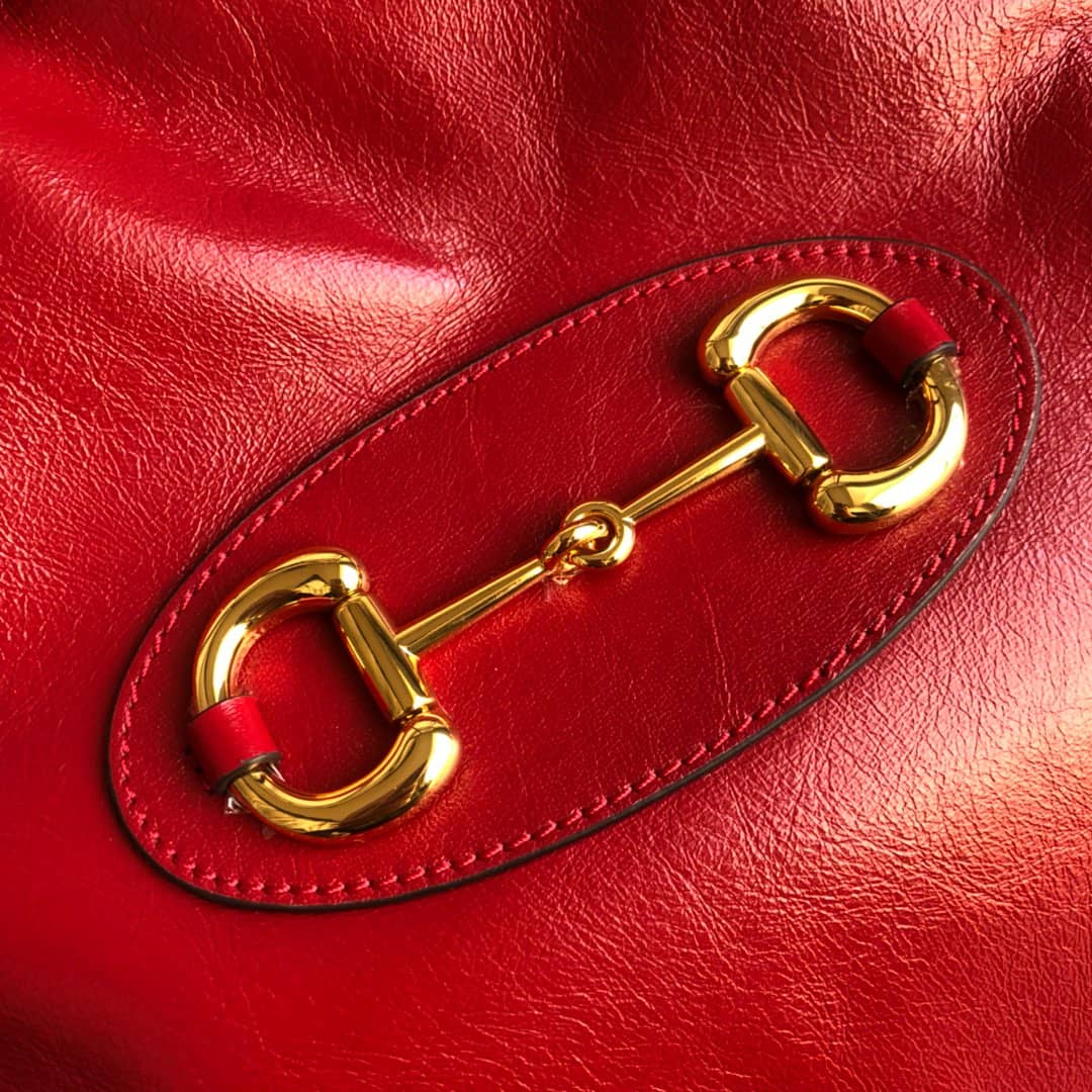 Gucci 1955 Horsebit Messenger Bag Replica Red 602089 - DEEPREPS