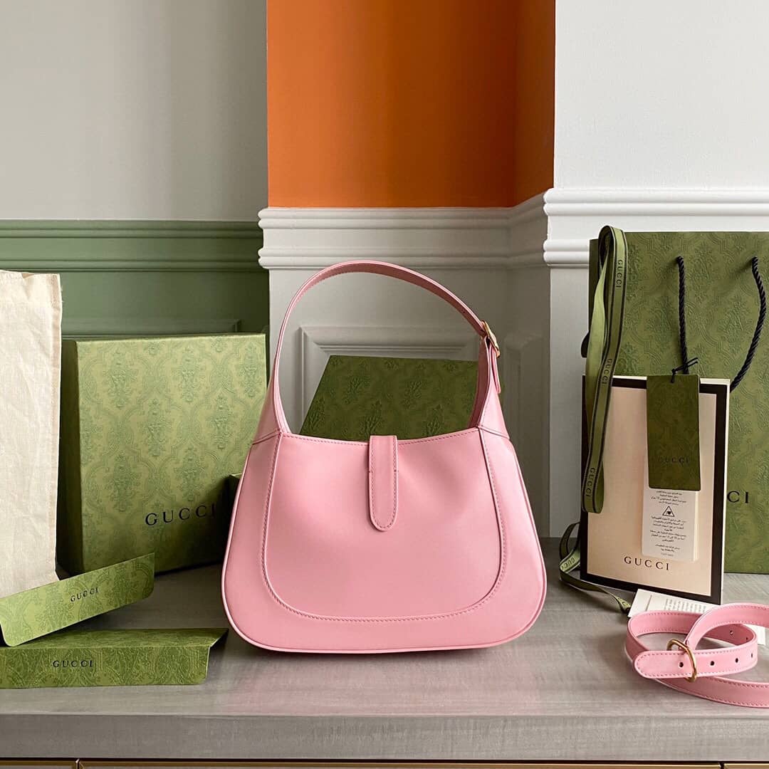 Gucci GG Jackie 1961 Small Hobo Shoulder Bag Replica Pink 636709 - DEEPREPS