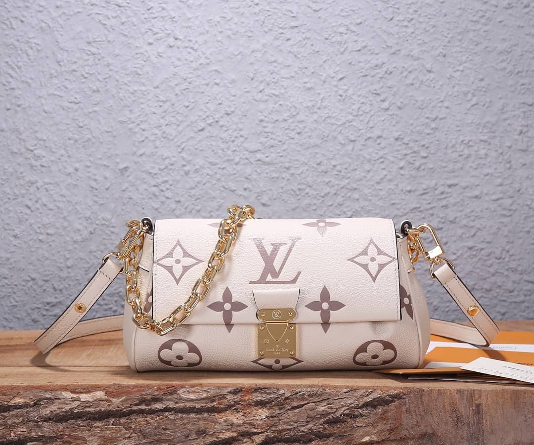 Louis Vuitton Favorite Monogram Empreinte Leather Replica Shoulder Bag White M45813 - DEEPREPS