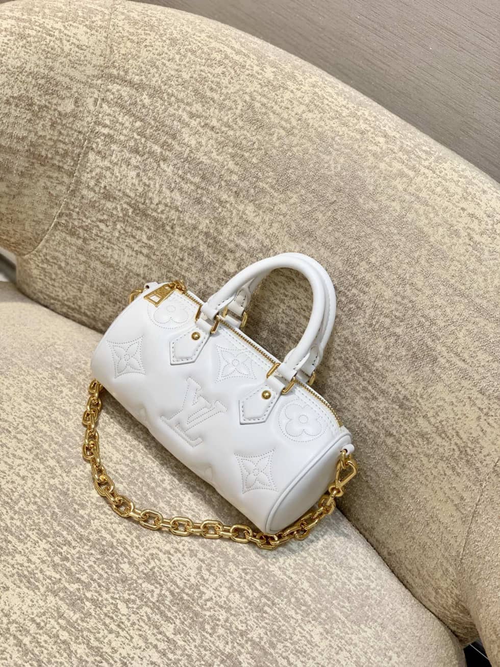 Louis Vuitton Papillon BB White M59826 Replica Shoulder Bag - DEEPREPS