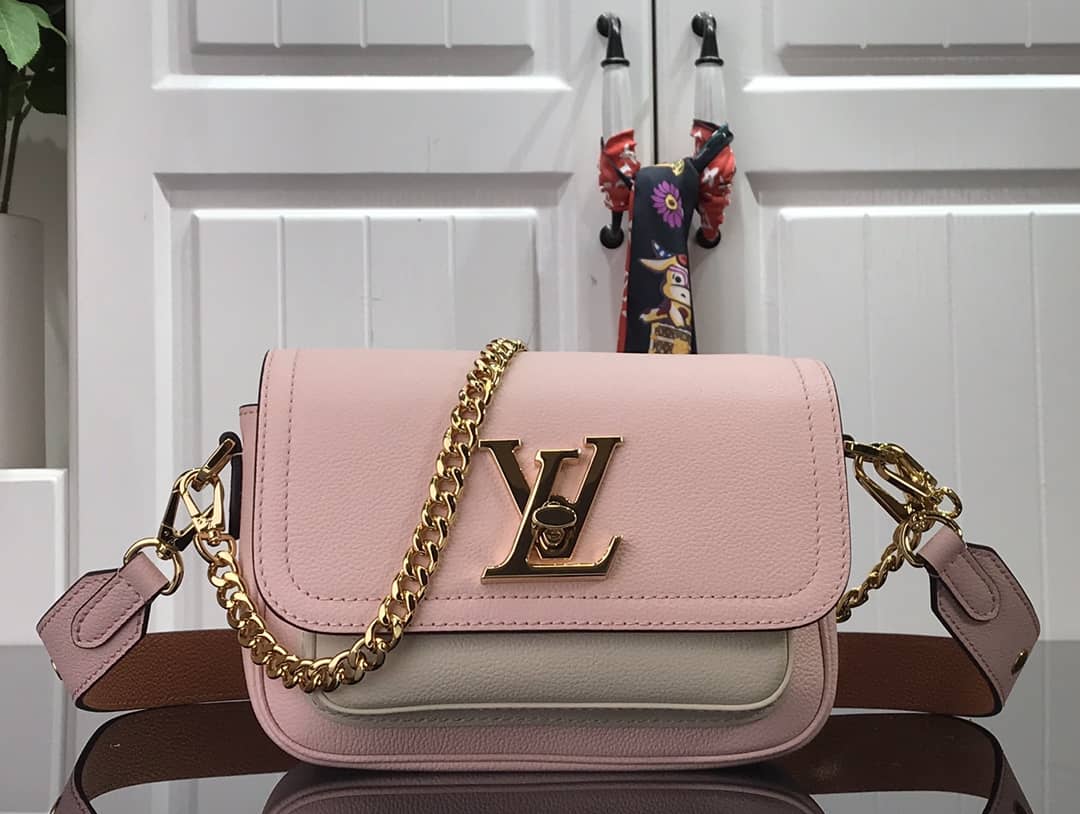 Louis Vuitton Lockme Chain PM Replica Handbag Pink M57073 - DEEPREPS