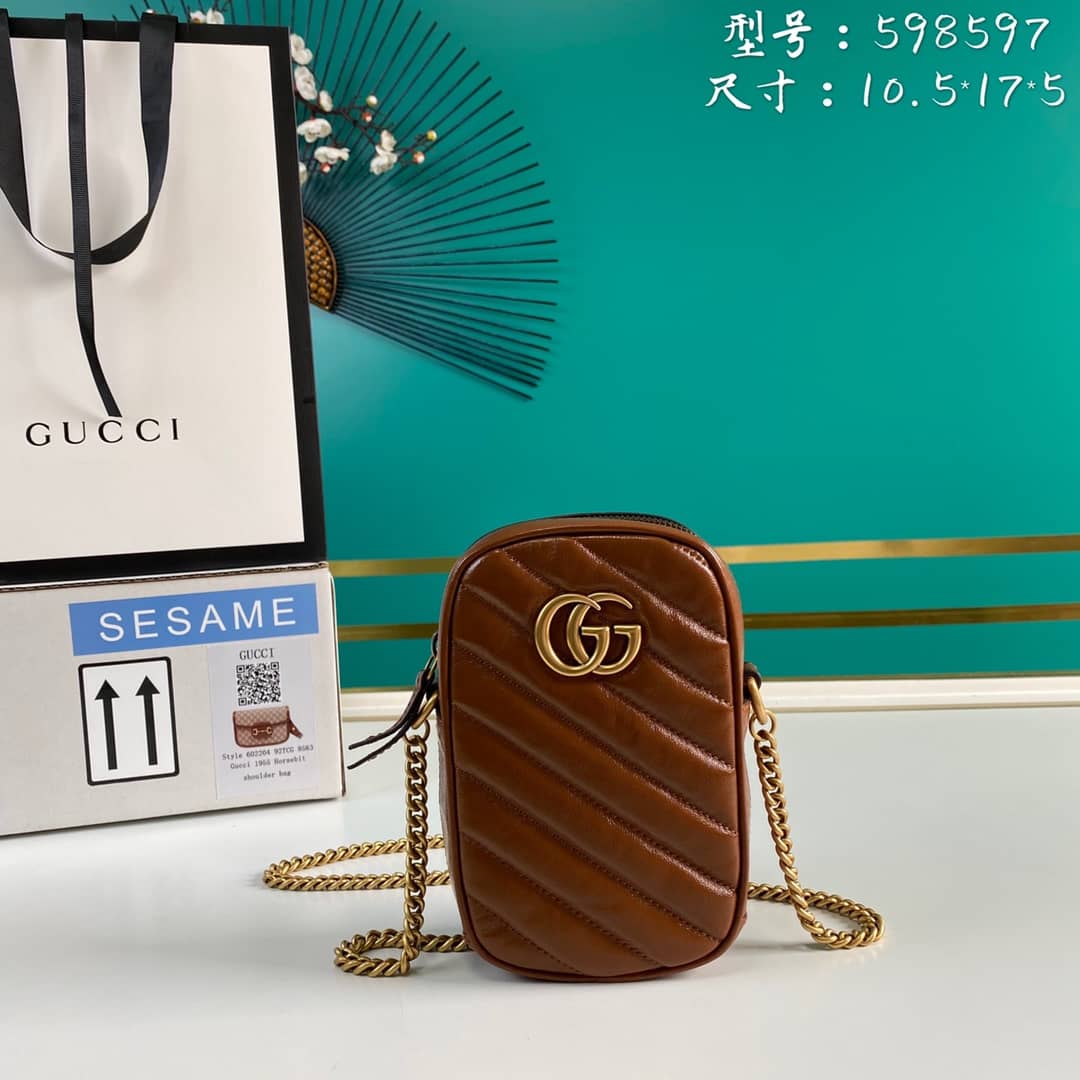 Gucci GG Marmont Mini Phone Bag Replica 598597 - DEEPREPS