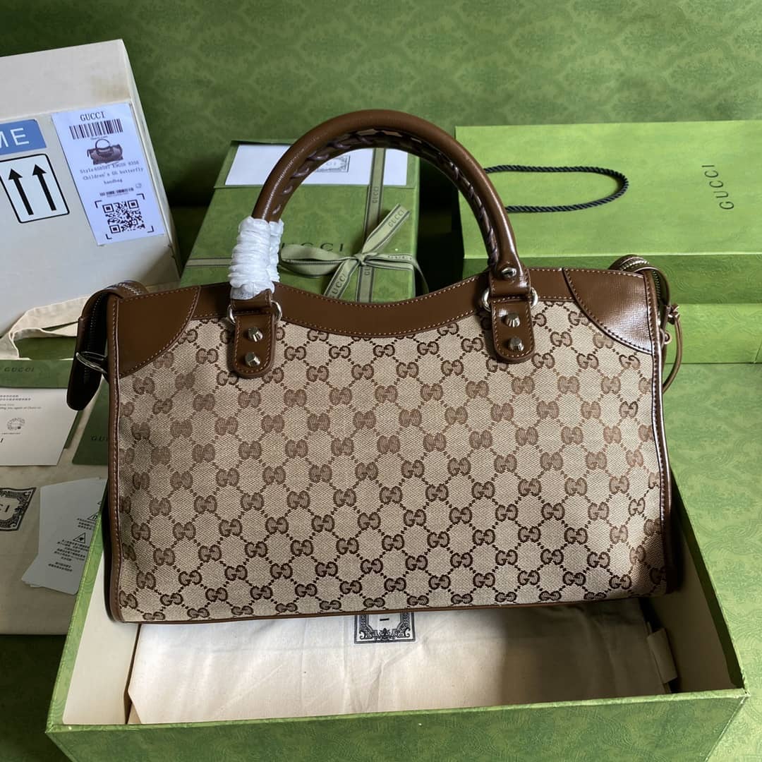 Gucci x Balenciaga GG Canvas City Bag Replica 658597 - DEEPREPS