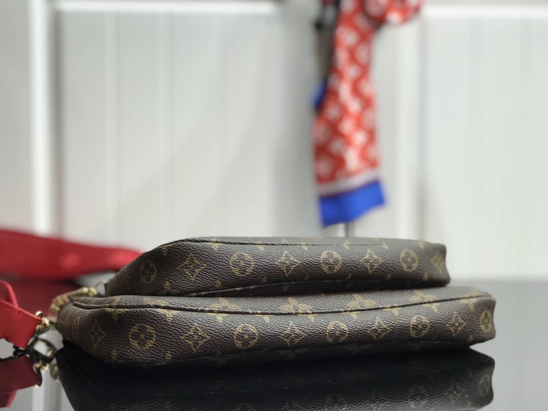 Louis Vuitton Monogram Canvas Multi Pochette Replica Red M44823 - DEEPREPS