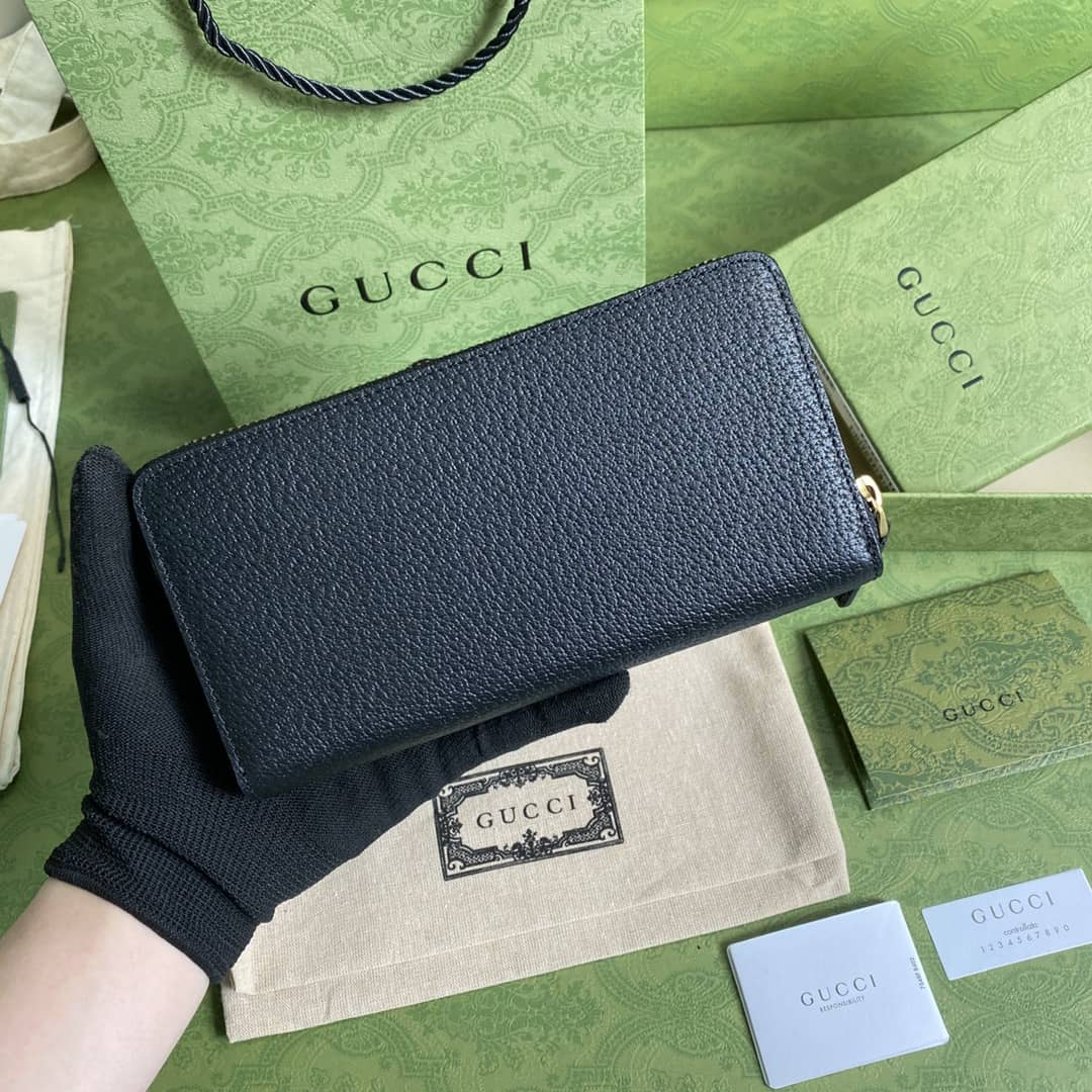 Gucci GG Marmont Leather Zip Around Wallet Replica 428736 - DEEPREPS