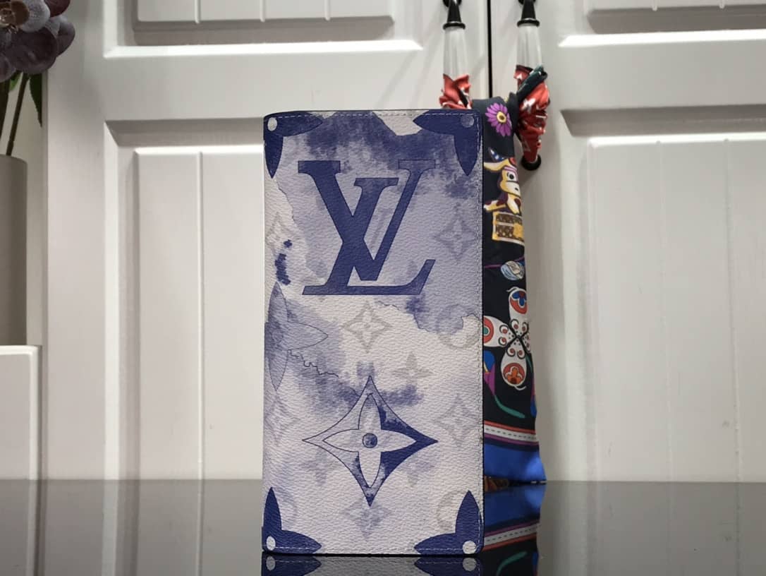 Louis Vuitton Monogram Card Holder Replica On Strap Blue M80457 - DEEPREPS