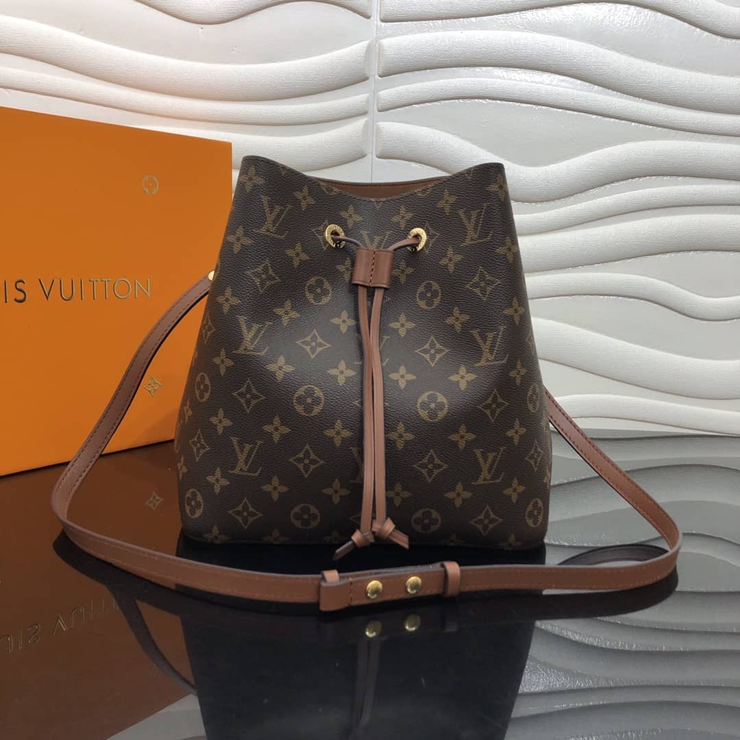 Louis Vuitton Neonoe Replica Bucket Bag Brown M44020 - DEEPREPS