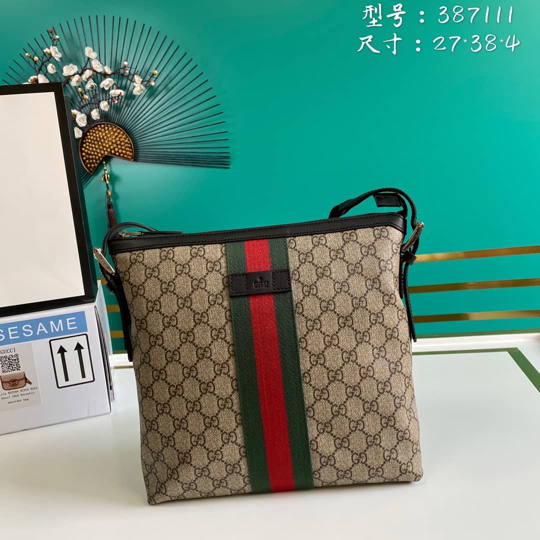 Gucci GG Supreme Web Slim Crossbody Bag Replica 387111 - DEEPREPS