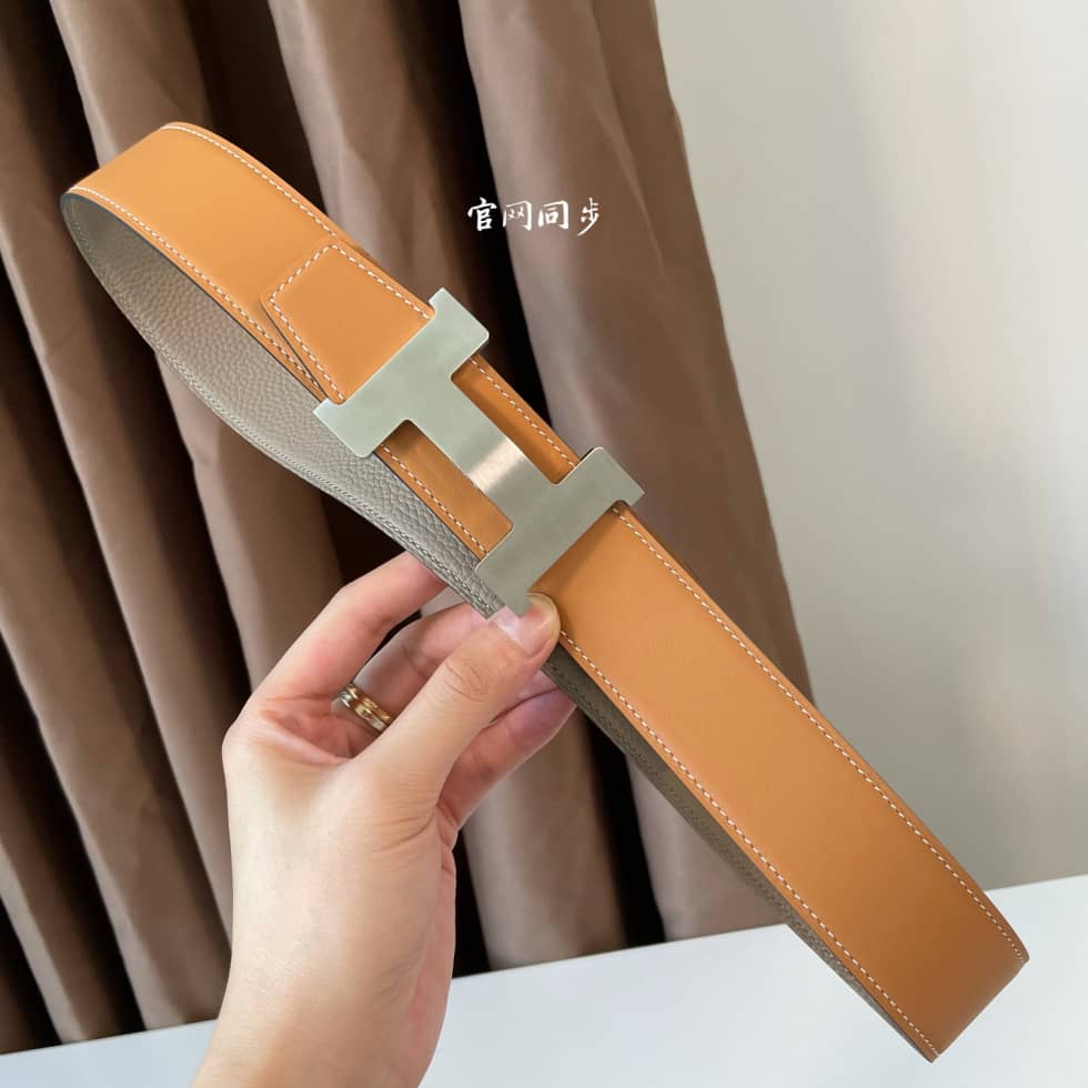 7 Star Hermes Leather Belt 38mm - DEEPREPS