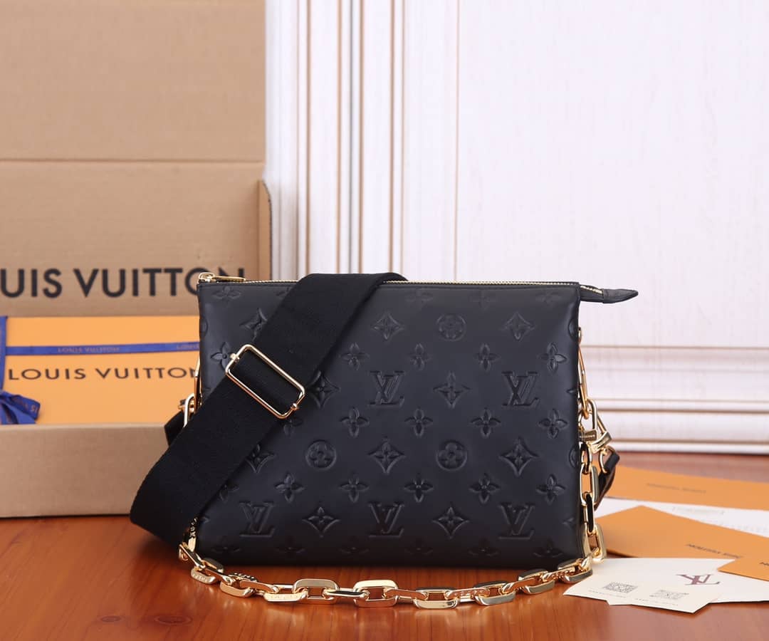 Best Replica Louis Vuitton Coussin PM Monogram Embossed Replica Crossbody Bag Black M57790(ColaReps) - DEEPREPS