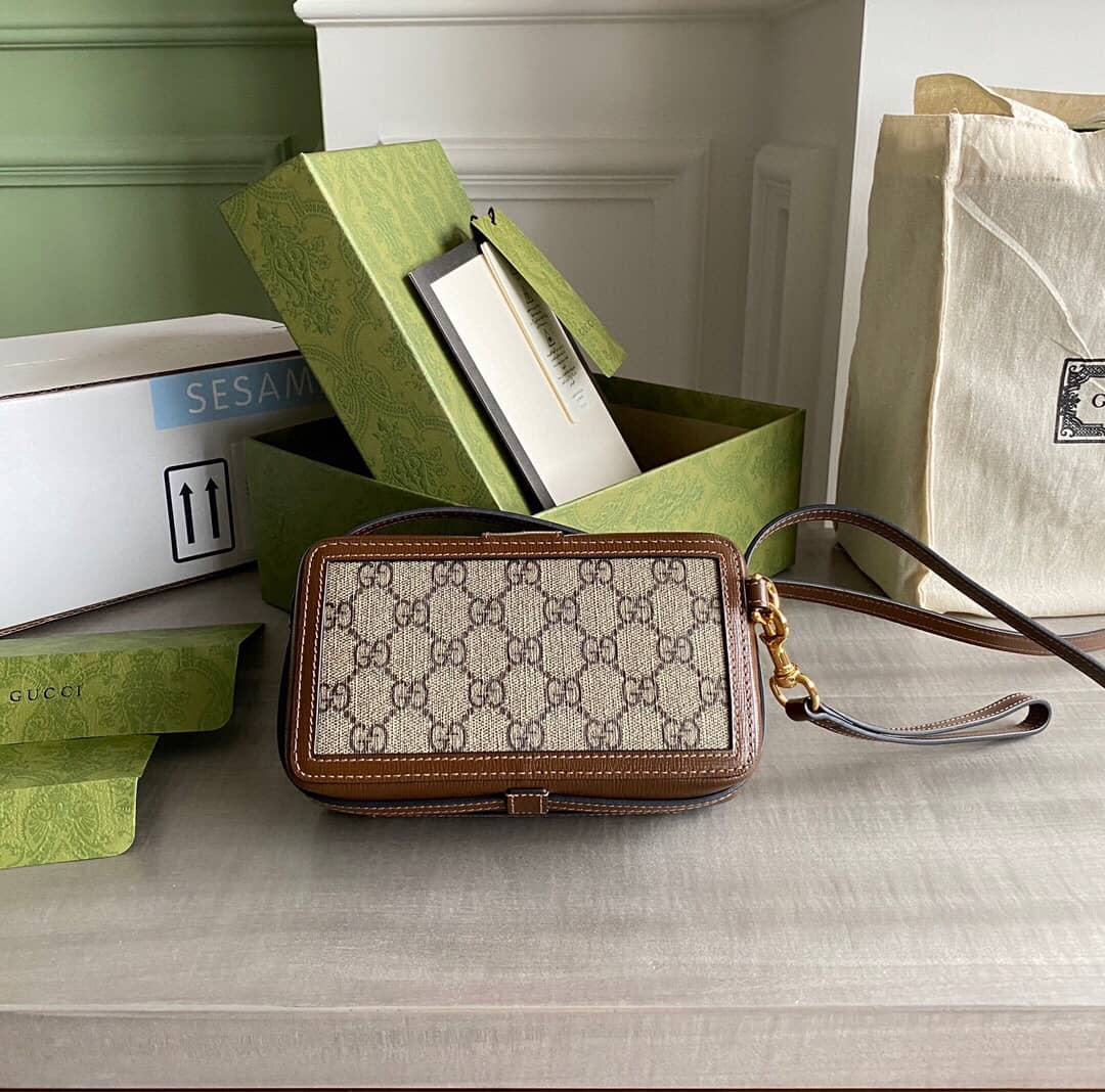 Gucci GG Clasp Closure Mini Camera Bag Replica 614368 - DEEPREPS
