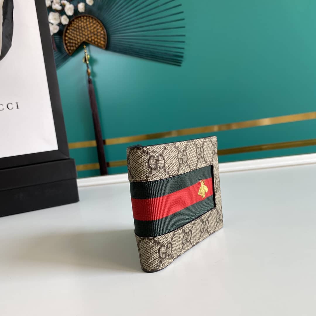 Gucci Web GG Supreme Wallet Replica 408827 - DEEPREPS