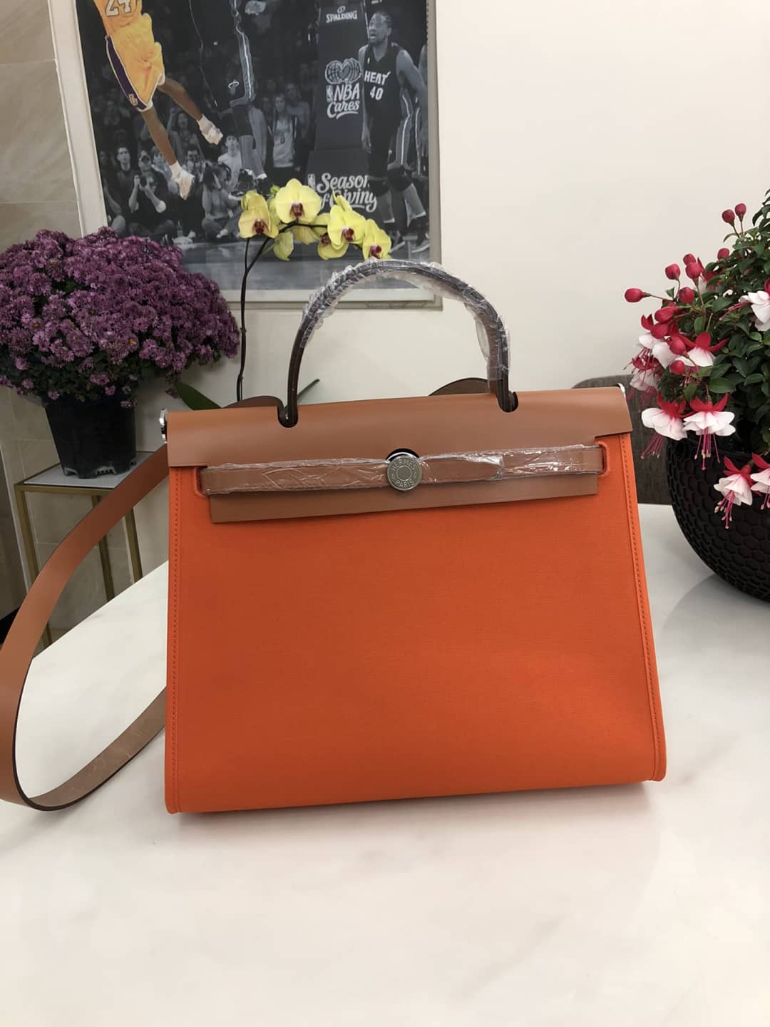 Hermes Bag Replica 31 Canvas Leather HerBag - DEEPREPS