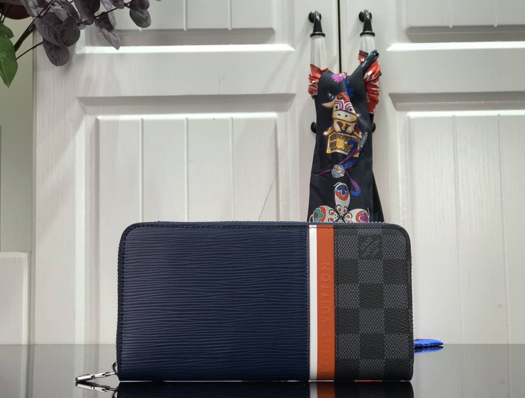 Louis Vuitton Replica Long Zipper Wallet Classic Monogram Pattern Red M56829 - DEEPREPS