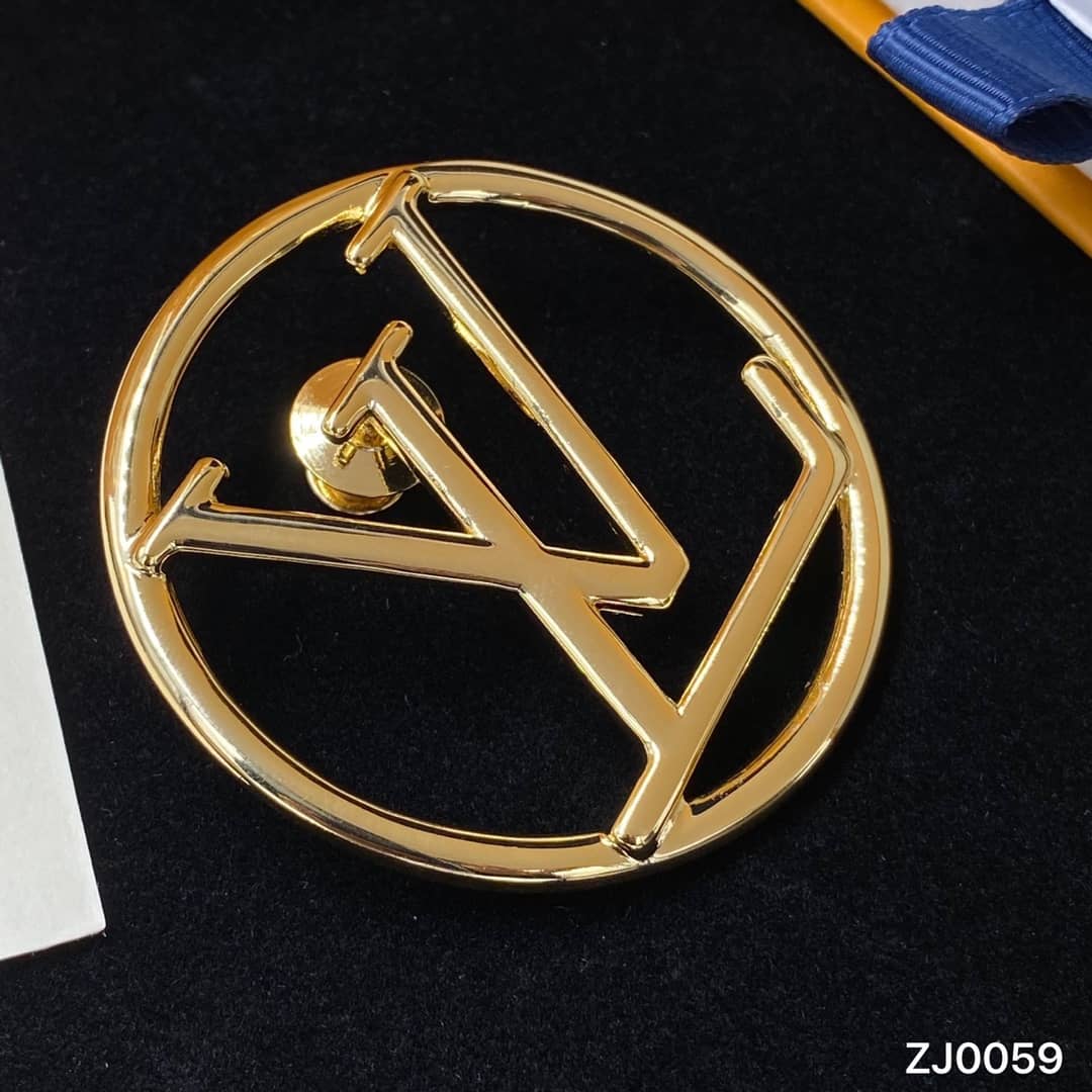 Fake Louis vuitton Logo Brooch - DEEPREPS
