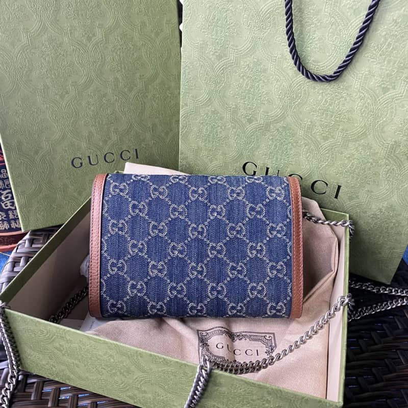 Gucci Dionysus Chain Wallet Shoulder Bag Replica Blue 401231 - DEEPREPS