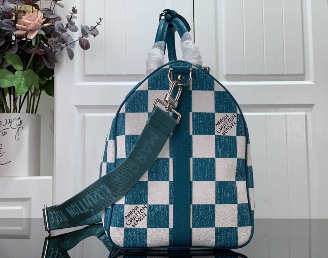 Louis Vuitton Keepall Bandoulière 45 Virgil Abloh Bag Replica Green N80404 - DEEPREPS