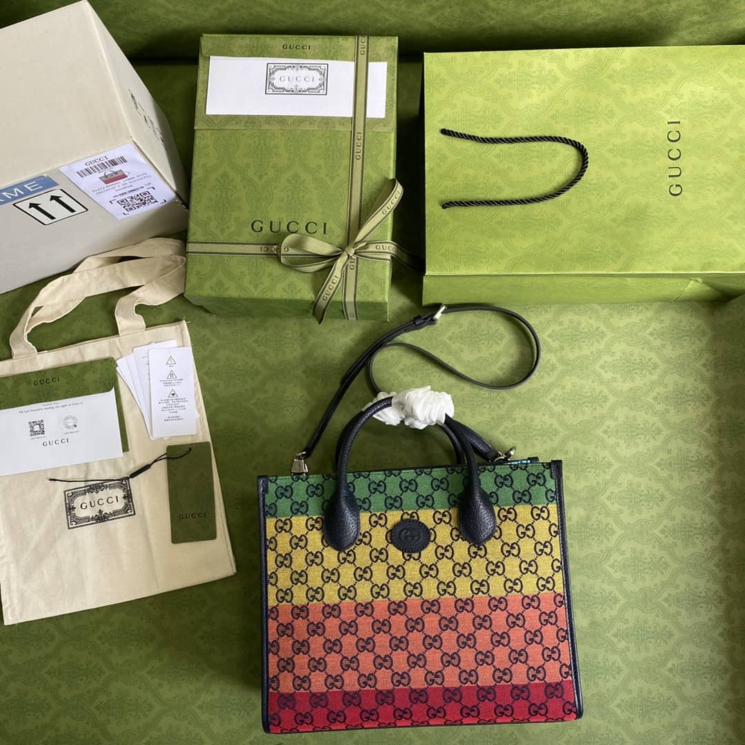 Gucci Les Pommes Small GG 2Way Tote Replica 659983 - DEEPREPS