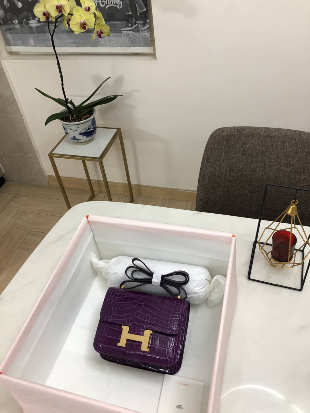 Hermes Replica Constance 18CM Crocodile Shiny Bag - DEEPREPS