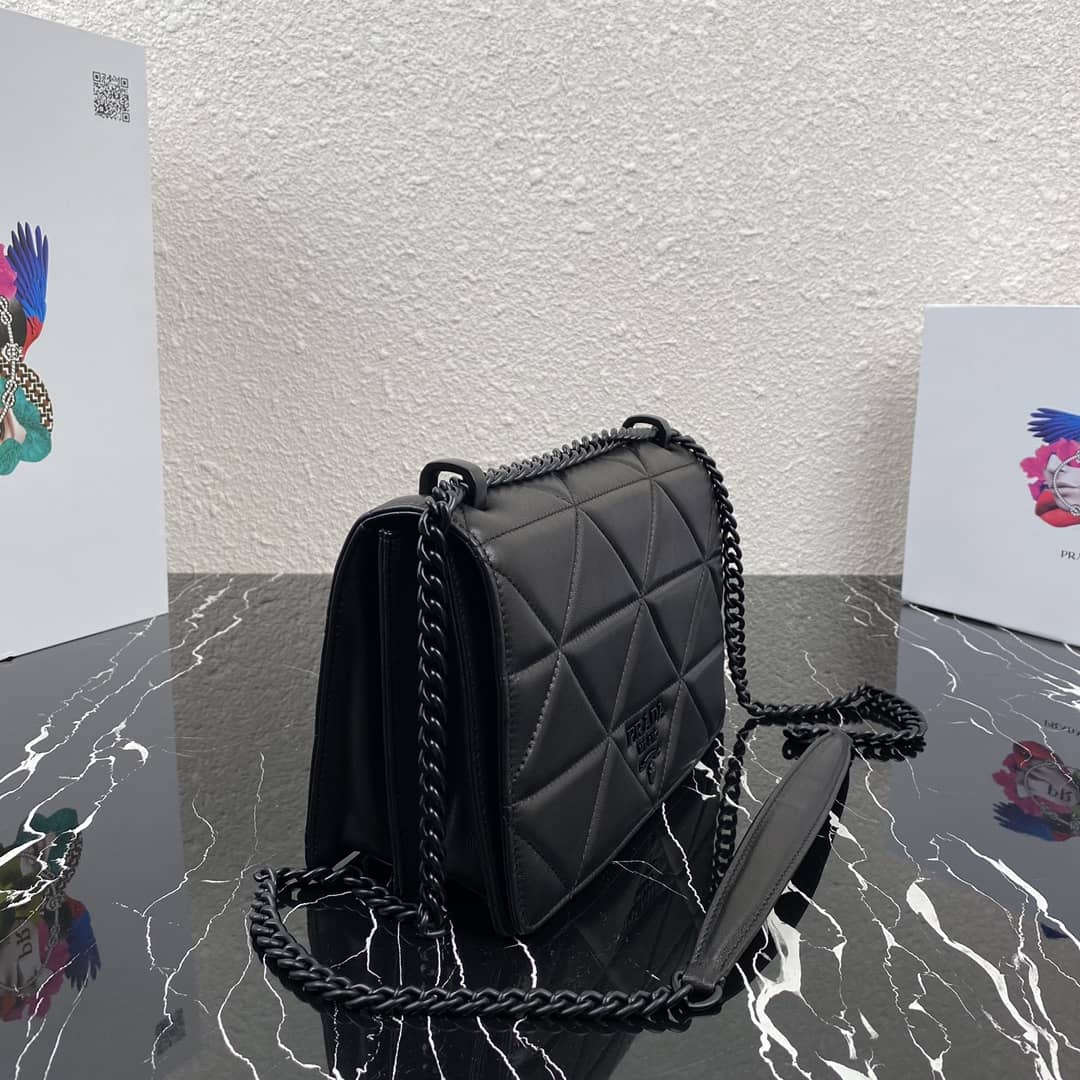Prada Chain Replica Crossbody Bag Black - DEEPREPS