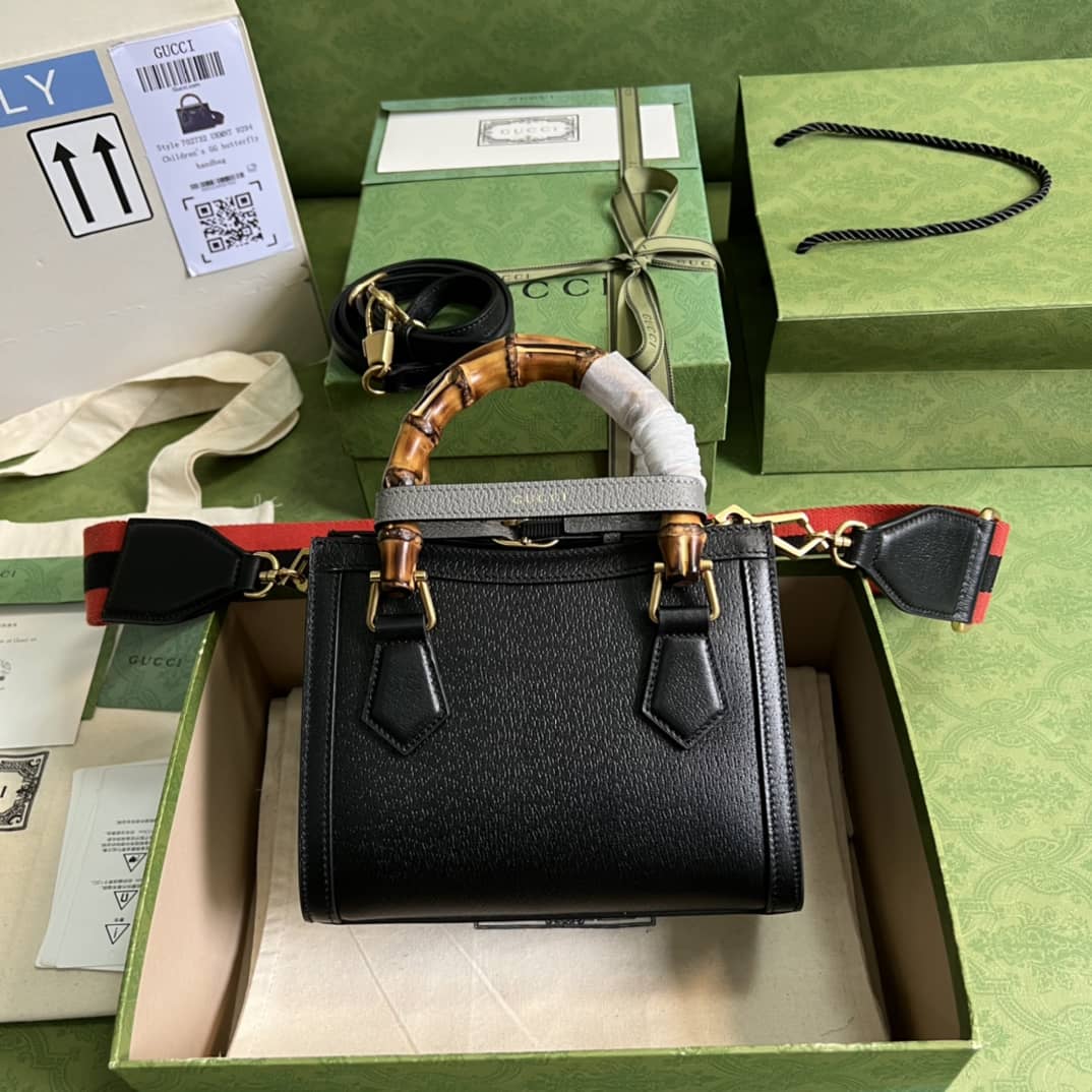 Gucci Diana Mini Tote Black 702732 Replica Bag - DEEPREPS