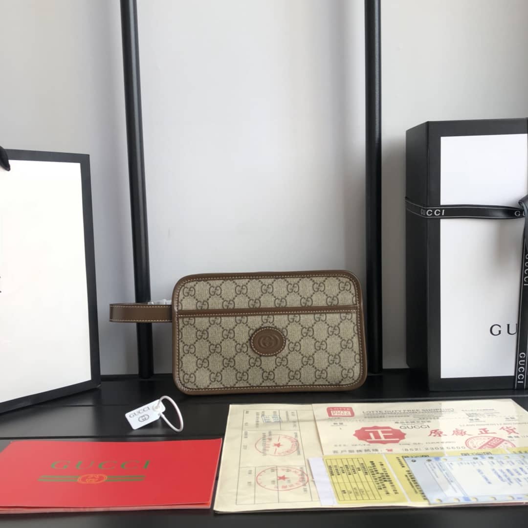 Gucci Mens GG Interlocking Travel Pouch Replica 625764 - DEEPREPS