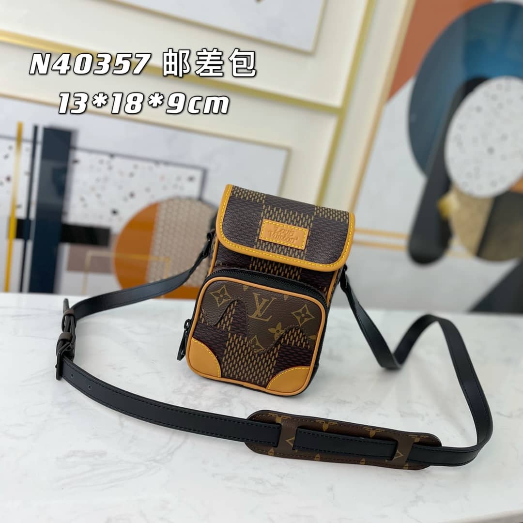 Louis Vuitton x Nigo Collab Damier Giant Crossbody Bag Replica N40357 - DEEPREPS
