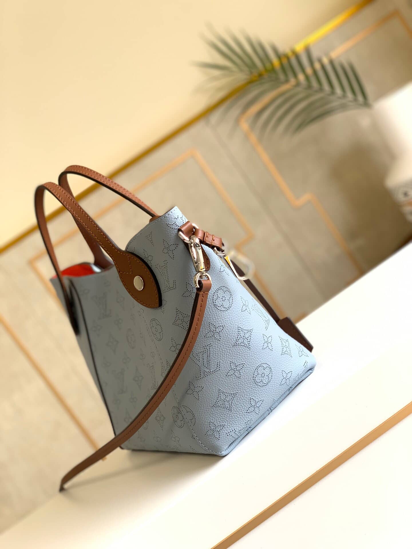 Louis Vuitton Mahina Hina PM Leather Tote Replica Blue M54353 - DEEPREPS