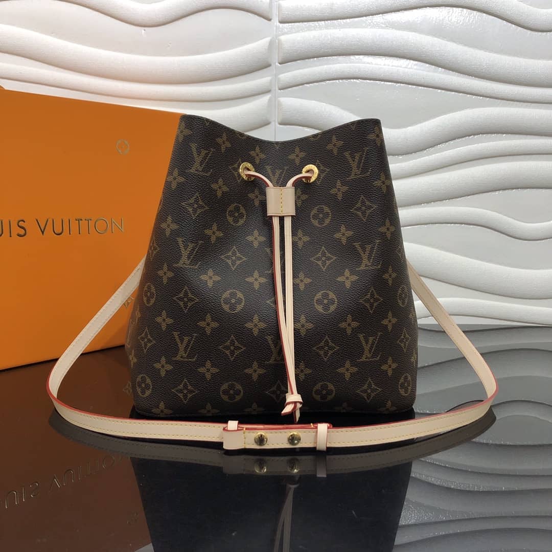 Louis Vuitton Neonoe Replica Bucket Bag Brown Beige M44020 - DEEPREPS