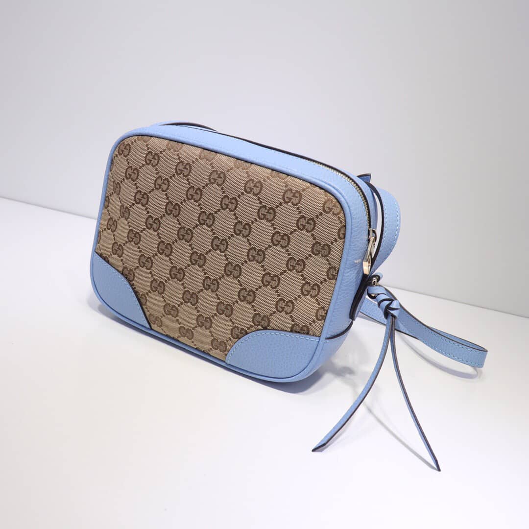 Gucci GG Canvas Messenger Bag Replica Blue 449172 - DEEPREPS