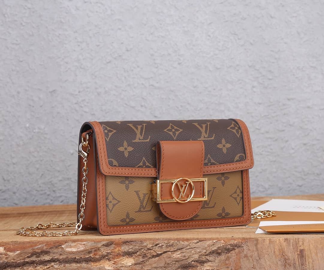 Louis Vuitton Dauphine Chain Wallet Replica Shoulder Bag Yellow M68746 - DEEPREPS