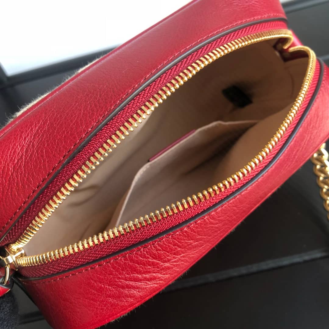 Gucci GG Marmont Matelassé Mini Bag Replica Brown 448065 - DEEPREPS