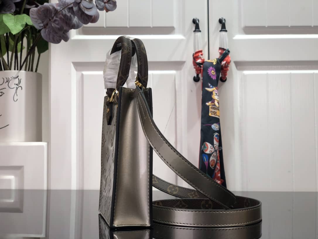 Louis Vuitton Petit Sac Plat Flat Shoulder Bag Replica Gray M80169 - DEEPREPS