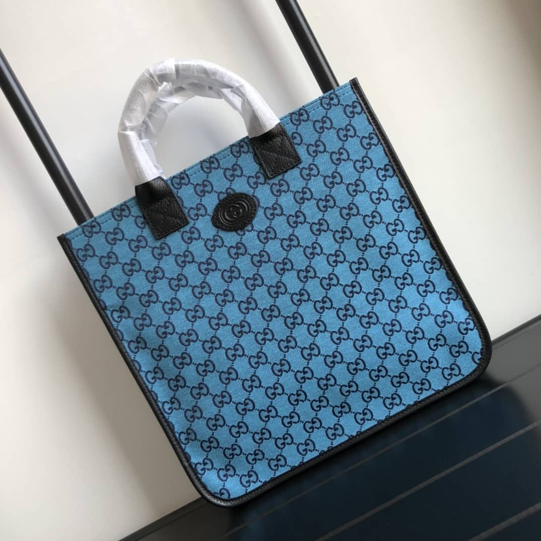 Gucci GG Multicolor Kids Girl Tote Replica Blue 550763 - DEEPREPS