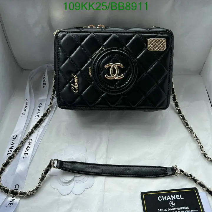 Chanel Genuine Leather Crossbody Black Camera Bag BB4829 - DEEPREPS