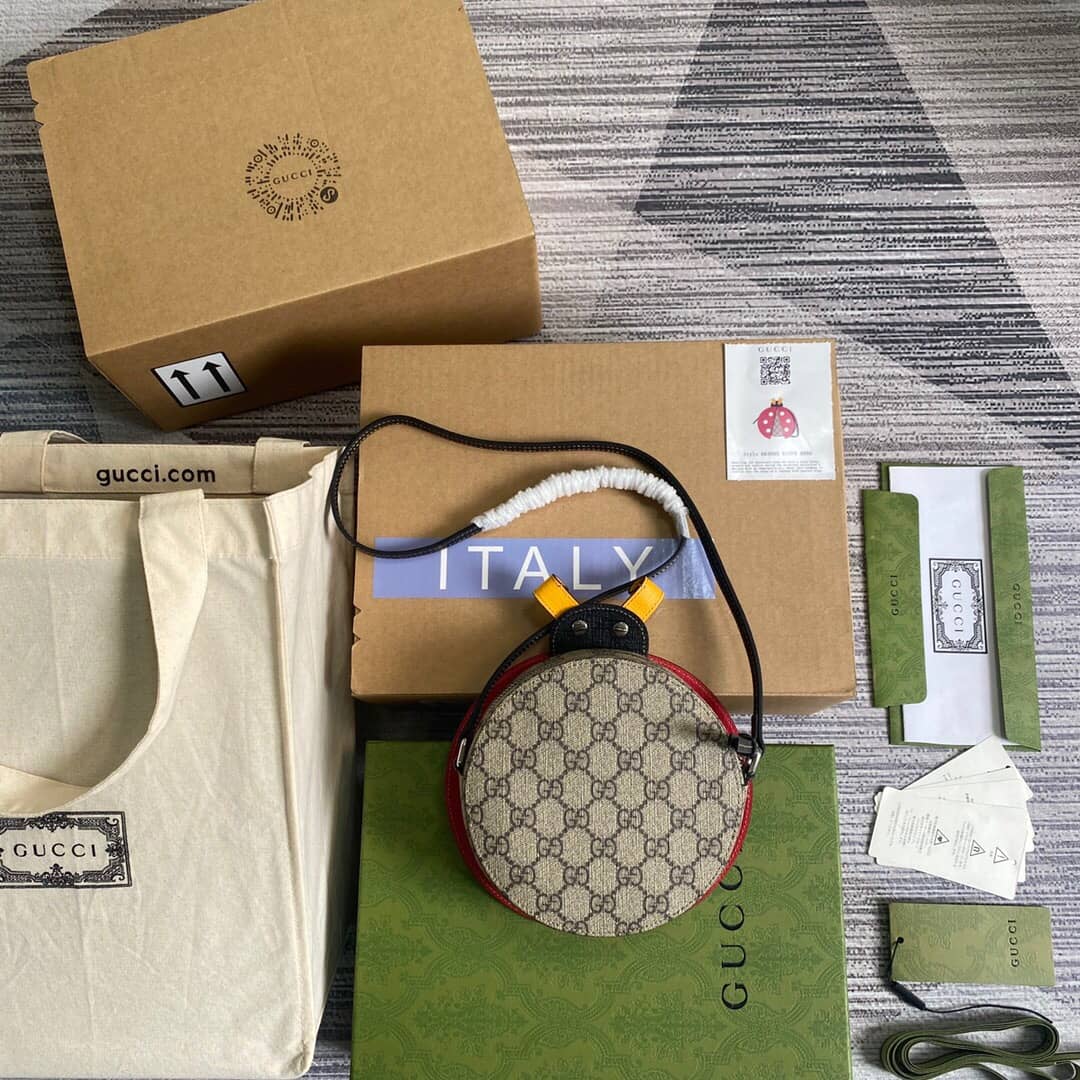 Gucci Children GG Ladybug Shaped Bag Replica 664080 - DEEPREPS