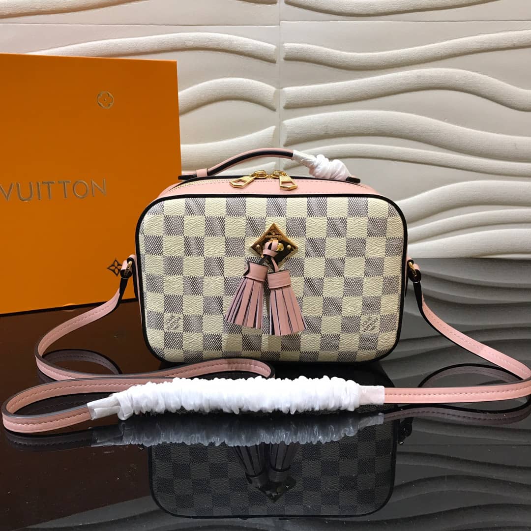 Louis Vuitton Damier Saintonge Replica Camera Bag Pink N40154 - DEEPREPS