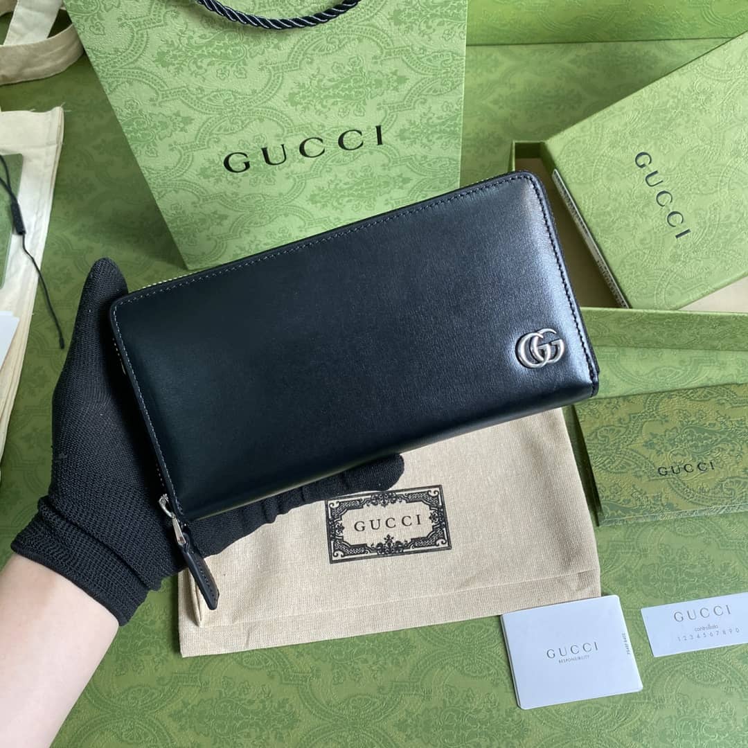 Gucci GG Marmont Leather Zip Around Wallet Replica 428736 - DEEPREPS