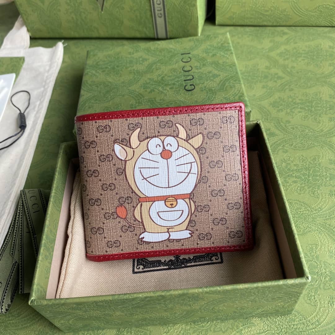 Gucci x Doraemon Bifold Wallet Replica 654498 - DEEPREPS