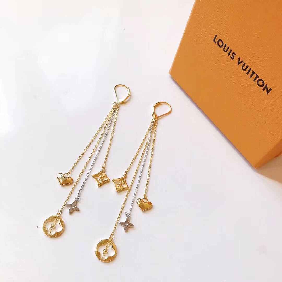 LV Hoop Earrings Dupe Logo - DEEPREPS