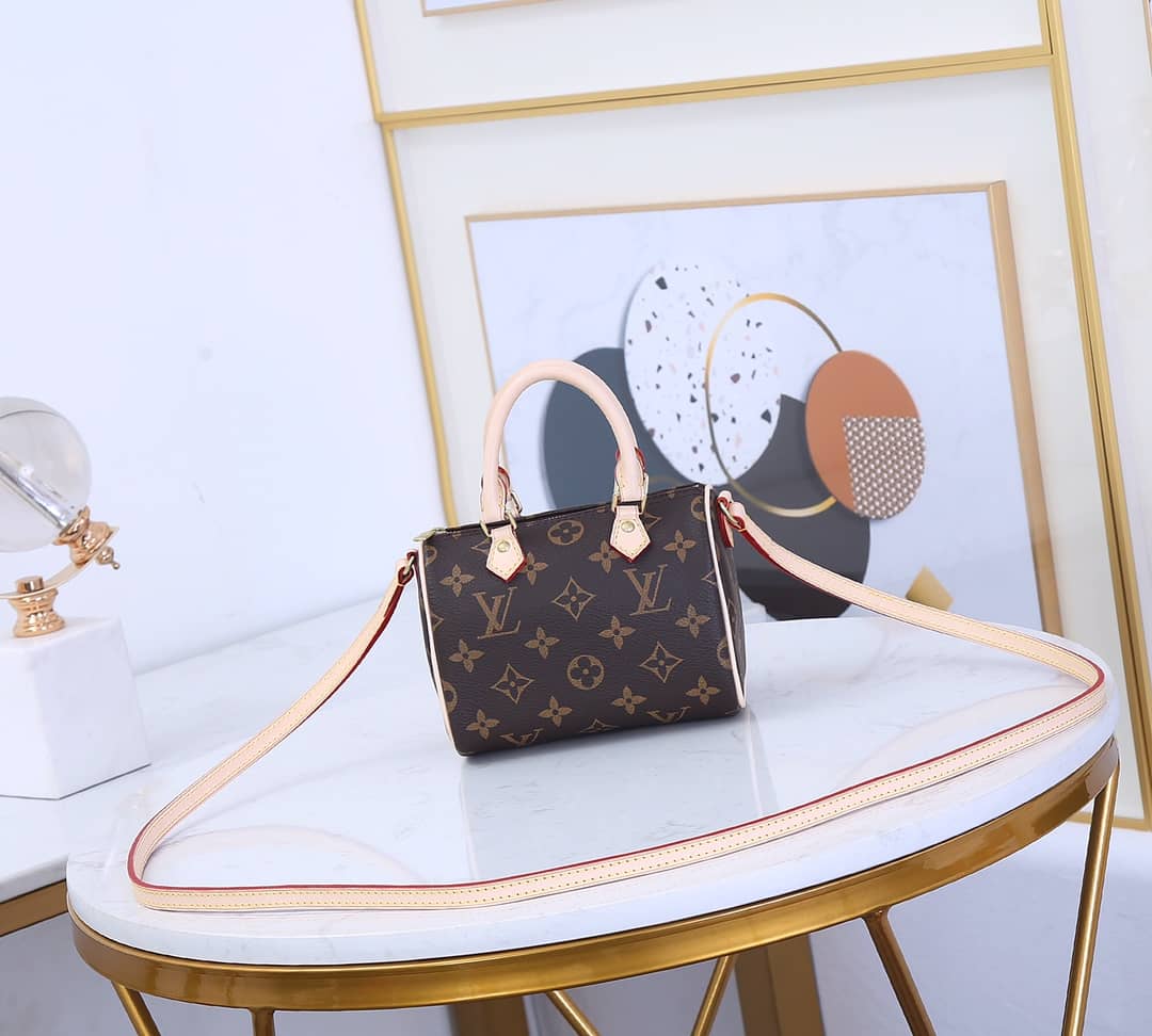 Louis Vuitton Nano Speedy Monogram Canvas Replica Crossbody Bag M61252 - DEEPREPS