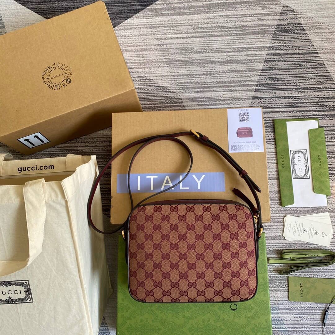 Gucci Horsebit 1955 GG Crossbody Bag Replica Red 645454 - DEEPREPS
