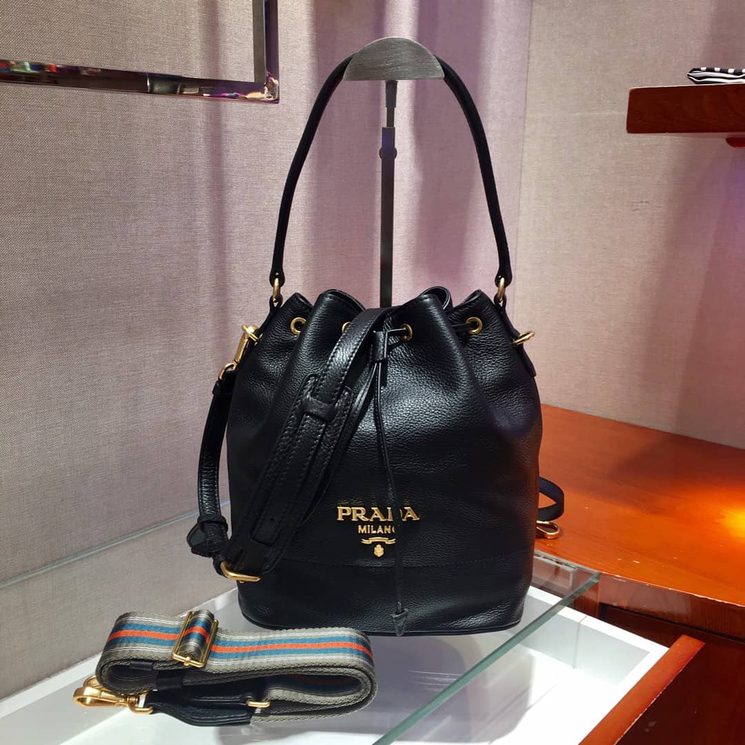 Best Replica Prada Leather Replica Bucket Bag(ColaReps) - DEEPREPS