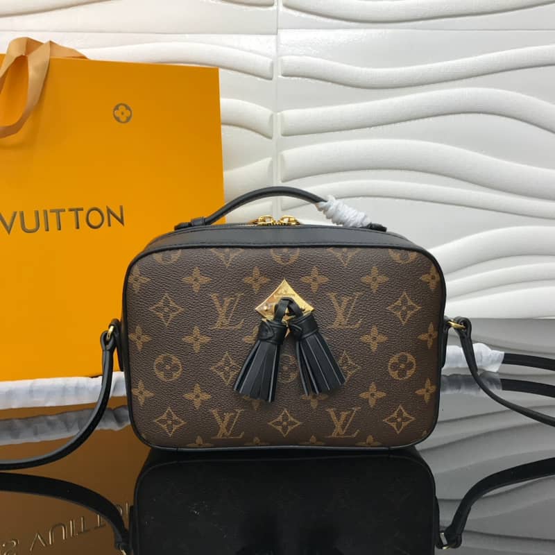 Louis Vuitton Saintonge Monogram Canvas Replica Shoulder Bag Black M43557 - DEEPREPS