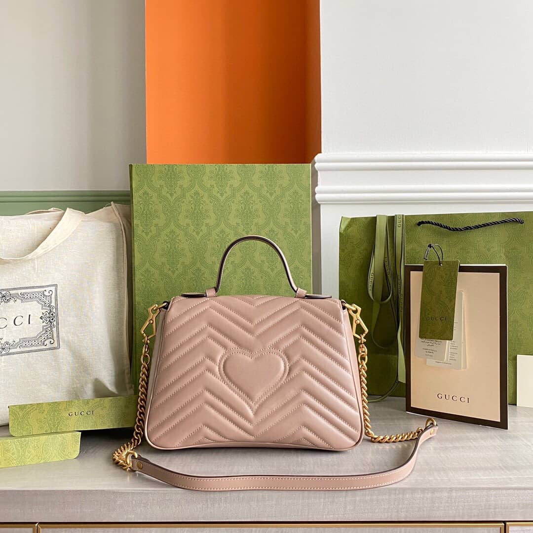 Gucci Marmont Dupe GG Marmont Replica Bag Pink 498100 - DEEPREPS