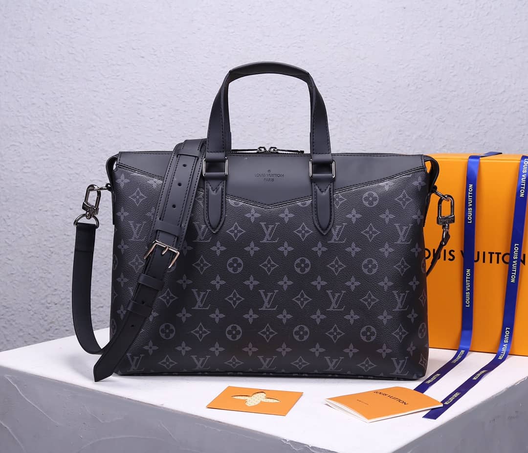 Louis Vuitton Monogram Eclipse Briefcase Explorer Business Bag Replica M40566 - DEEPREPS